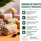 Roxane - Trousse de toilette matelassée Soleil Décoratif
